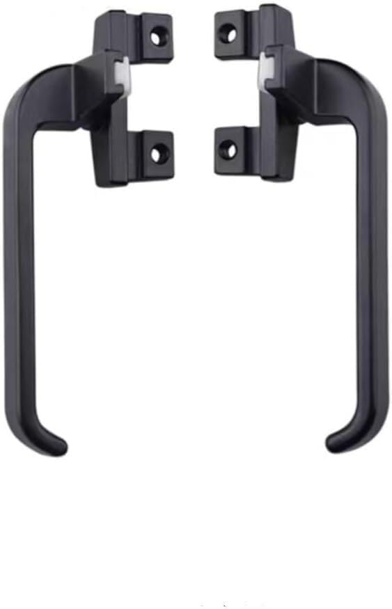 Manijas de aluminio para cerraduras de ventanas que abren hacia adentro diseño retro negro