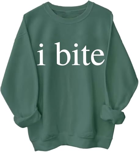 I Bite Hoodie I Bite Sweatshirt Unisex Funny Print Pullover Hoodie