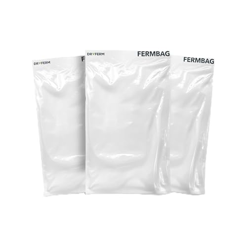 DryFerm Dry Bags 3er Set (25x40cm) inkl. Clips - Luftdichte Trocknungsbeutel für Kräuter & Blüten 55% RLF & Oxidationsschutz