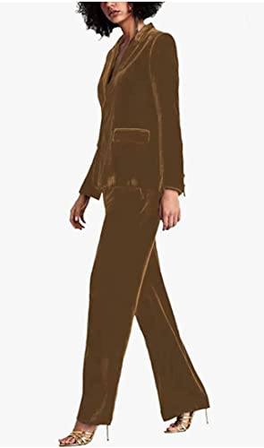 2 PC Velvet Women's Suit Peak Lapel Office Lady Suit Women Suit for Work Professional3