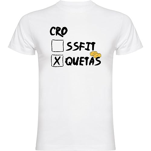 Camiseta Original de Manga Corta para los Amantes de Las croquetas, Camisetas Divertidas, Camisetas Personalizadas (M)