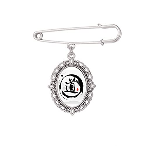 Broche en porcelaine Dao pour fixer un châle lourd ou ajuster une chemise