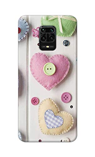 Image of PRINTFIDAA Heart Shape Hard Back Cover for Redmi Note 9 Pro /Note 9 Pro Max /Redmi Note 10 Lite Back Cover -(P6) KAT1010