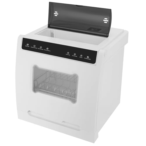 Tischlavavajillas, 4 modos de lavado Mini lavavajillas Control táctil Mini lavavajillas Lavavajillas de mesa independiente con bandeja para cubiertos Meserilizador