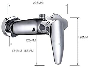 Rubinetti Dell'Acqua, Rubinetto in Ottone Caldo e Freddo a Parete Moderno Cromato a Parete Rubinetto per Doccia Rubinetto Dell'Acqua Rubinetto Miscelatore Manuale Interruttore Di Comando V