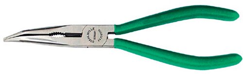 Stahlwille 65355280 Mechanics Snipe Nose Plier, 45° Bent, Chrome Plated Head, Dip-Coated with Sure-Grip Surface Handle, 280mm Length