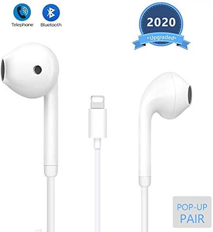 For iPhone Earphones/Headphones, Pop-up Pair Earbuds Headphones Noise Isolating Headset Support Call Volume Control Compatible with iPhone 7/7 Plus/8/8 Plus/X 10/XS Max/XR for iOS 12