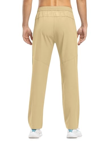 Image of TBMPOY Men's Outdoor Lightweight Hiking Mountain Pants Running Active Jogger Pants