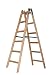 Produktbild Holzleiter Leiter Trittleiter 2x6 Stufen zweiseitige Klappleiter