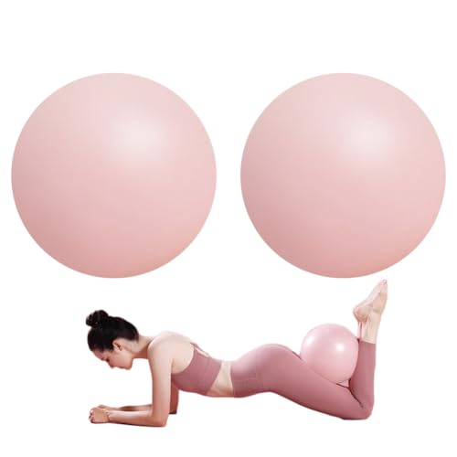 2 Pack Gymnastikbälle, 22-25cm Pilates Barre Mini Yoga Bälle, Anti-Burst Fitness Kleine Bender Bälle für Pilates, Yoga, Kerntraining und Physiotherapie, Verbessert das Gleichgewicht (rosa) 2 Pack Gymnastikbälle, 22-25cm Pilates Barre Mini Yoga Bälle, Anti-Burst Fitness Kleine Bender Bälle für Pilates, Yoga, Kerntraining und Physiotherapie, Verbessert das Gleichgewicht (rosa)