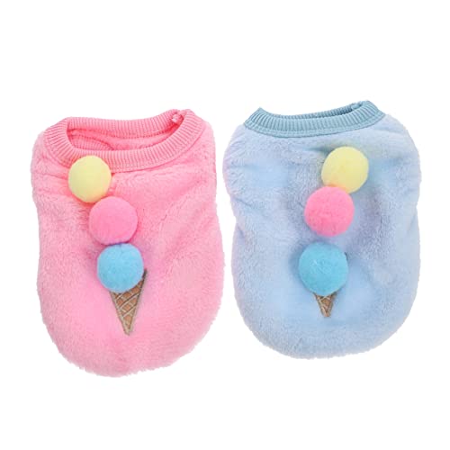 2 piezas ropa para mascotas con diseño de helado miniatura 1