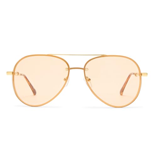 AIRE Mirzam Sunglasses - Bright Gold, Aviator, Unisex, Classic Retro Style3