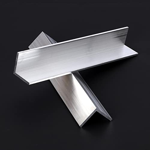 Aluminum Angle Stock,2x2x3/16In,13" Length,2PCS Mill Stock for DIY&amp;Trim