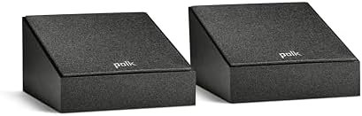 Polk Audio Monitor Xt90 Hi-Res Height Speaker Pair For 3D Sound Effect - Dolby Atmos-Certified, Dts:X And Dts Virtual:X Compatible 4" Dynamically Balanced Woofer, Midnight Black - Auxiliary
