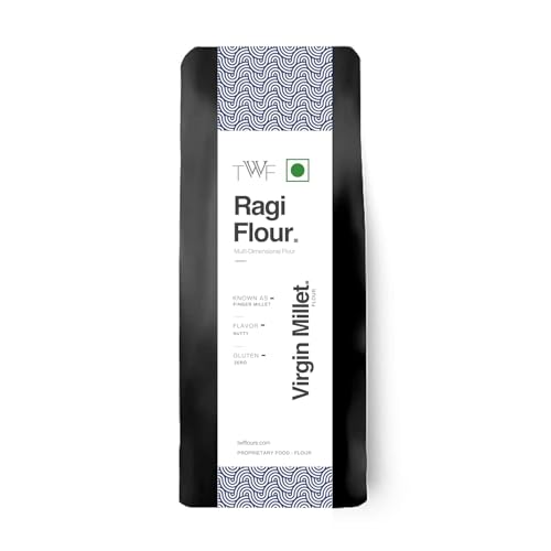 Image of TWF Stoneground Ragi Flour | Not Pulverized | Finger Millet Atta | Naturally Gluten-Free | Virgin - Nutrient Rich 2 Kg (1 Kg X 2)