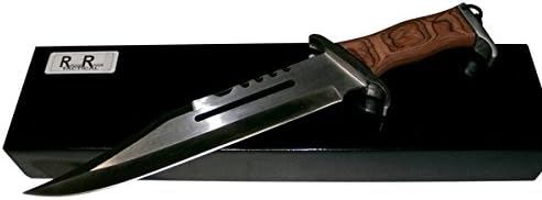 Rogue River Tactical Big Jim Large Bowie Knife with Sheath Best Hunting and Survival Knife