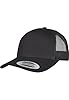 FLEXFIT Trucker Cap, Classic Trucker Hat, Baseball Trucker Cap with 5-Panel and Mesh Back, Adjustable Baseball Hat with Plastic Closure, Headwear, Unisex, Colour: Black, Size: One Size #2
