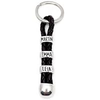 Llavero Personalizado con Nombres. Fabricado en Zamak Baño Plata