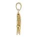 10K Yellow Gold Charm Necklace Pendant with 18