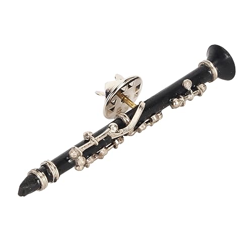 Wnvivi Spilla Oboe Spilla, Spilla Strumento Musicale in Metallo Simulato con Custodia, Spilla Mini Flauto per Donna, Uomo