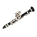Wnvivi Oboe Brooch Pin,Simulation Metal Musical Instrument Brooch with Case,Mini Flute Brooch for Women,Men