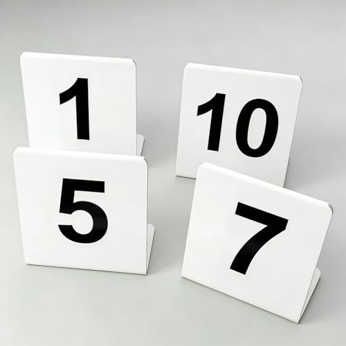 �A�N�����e�[�u���i���o�[1-10/25/50/100 �ԍ��t���e�[�u���e���g ���X�g���� �E�F�f�B���O�e�[�u�� �e���g�J�[�h �i���o�[ �v���[�g �ė��p�\ �\��� ���H�X ������ ���X�g���� �J�t�F �s�U���p(White-8*10cm,1-10)