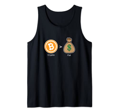 Criptomonedas Bitcoin sobre moneda fiduciaria mayor Camiseta sin Mangas