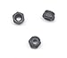 binifiMux 50Pcs M3-0.5mm Black Zinc Plated Nylon Lock Nuts Inserted Hex Self Clinching Nuts for RC Modeling
