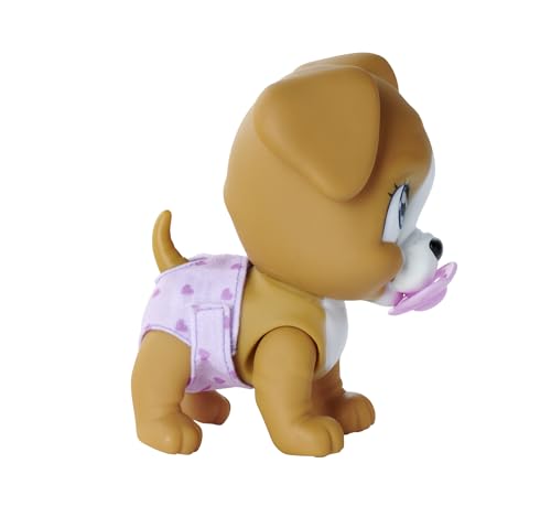 Simba 105953050 – Pamper Petz Hund, mit Trink- und Nässfunktion, Spielzeughund für Kinder ab 3 Jahren, Welpe zum Spielen, mit Überraschung und magischer Pfote
