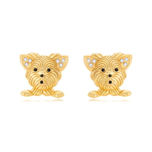 Cadeau d'anniversaire Yorkshire : boucles d'oreilles pour fan de chien