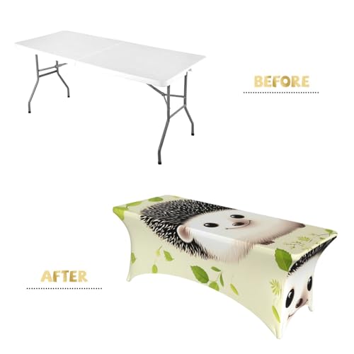 Nappe hérisson pour tables rectangulaires de 1,8 m housse extensible mariage - 5