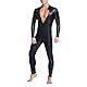 Moinha Herren Wetlook Catsuit Sexy Lackleder Body Jumpsuit Eng Männerbody Erotische Ganzkörper Anzug Trikot Leotards mit Reißverschluss Lederoptik Unterhemd Party Nachtclub Kostüm Bodysuit