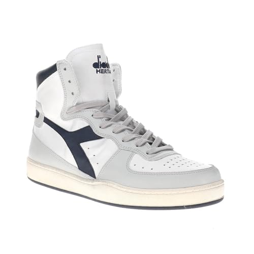 Diadora Mens Mi Basket Used High Sneakers Shoes Casual - Grey, White2