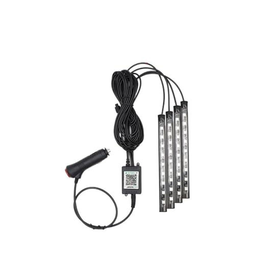 XCZPRKMXY LED Car Foot Light Ambient Lamp with USB Wireless Remote Music Control Multiple Modes Automotive Interior Decorative Lights(36 Cigarette APP)