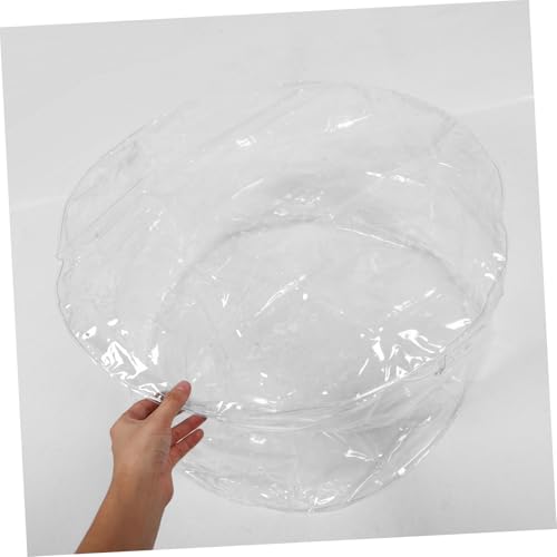 Fermeture éclair et plastique transparent pour ce pouf rangement jouets