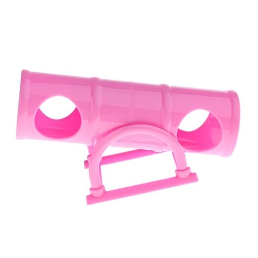 SM SunniMix Lekplats/lekhus i plast med tunnel och gungbräda design för gnagare hamster och andra husdjur