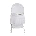 Dream On Me Lacy Portable 2-in-1 Bassinet & Cradle with Full Canopy, Storage Basket, Locking Wheels, Lightweight Frame, BSA Certified, Includes 1” Mattress Pad - White