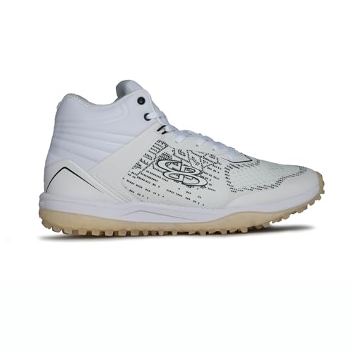Boombah Viper Pureknit Men's Turf Mid Shoes - White Out - Multiple Color Options - Multiple Sizes3