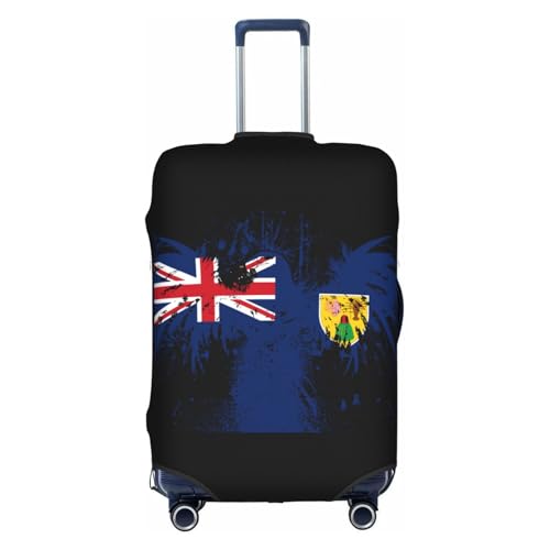 Travel Luggage Cover Turks And Caicos Islands Flag Fashion Washable Baggage Suitcase Protector Fit For Luggage Large