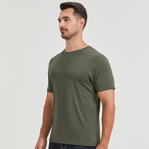 Image of netdraw Men's Ultra Soft Bamboo Viscose Cotton T-Shirt S-3XL | Moisture Wicking, Lightweight, Cool-Touch, Everyday Casual, Lounge, Sleep & Undershirt