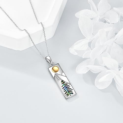 YFN Mountain Necklace for Women Sterling Silver Nature Jewelry Gift for Skiers, Hikers, Campers, Climbers and Nature Lovers4