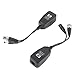 Walfront CCTV Balun Passive Video Transceiver with Power Over UTP, Supports TVI AHD, Transmits 720P 1080P Video Up to 1476ft for Security Camera Systems