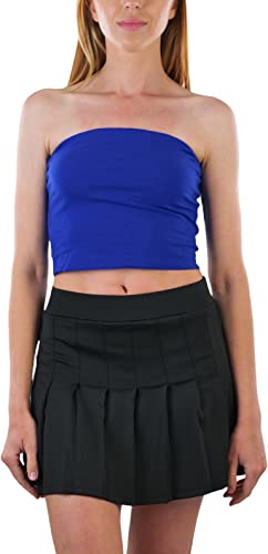 Image of ToBeInStyle Women's Cotton-Spandex Blend Stretchy Tube Top