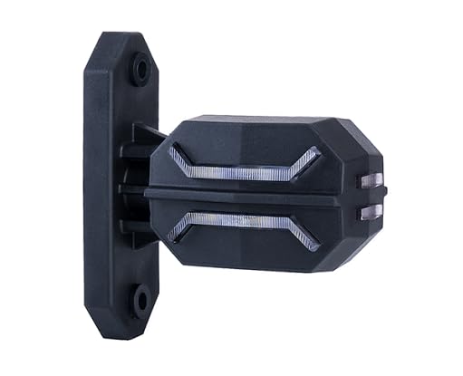 2 x luci a LED in gomma per limitatori di terra, moderne, 12 V, 24 V, con marchio di controllo E, luce di posizione per camion, camion, roulotte,