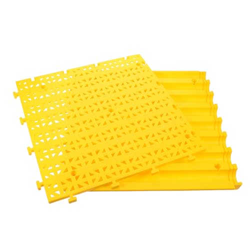 Dalles de sol emboîtables PP jaune pour l'aménagement de votre garage