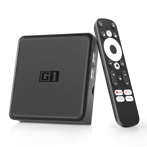 Android TV Box – Smart TV Box Compatible with Google and Netflix Certification, 4K HDR10+/Dolby Vision/Dolby Digital+, 4GB RAM+32GB ROM Streaming Box, WiFi 6/BT5.0, Voice Assistant, Espejo de Pantalla