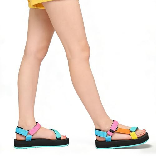 Image of Sport Walking Water Sandals for Women with Arch Support & Adjustable Straps Platform Sandals Women Height Increase