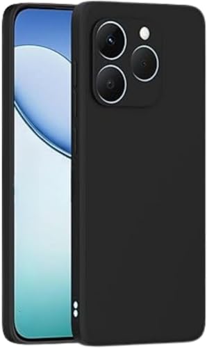 Image of Designerz hub Realme 15T Back Cover | Soft Silicone Slim Back Case Cover for Realme 15T- Black