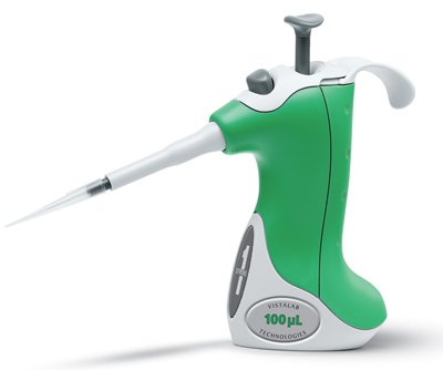 Vistalab Technologies 1157-0100 Ovation Fixed Volume Pipettors, Single Stroke, 100 uL