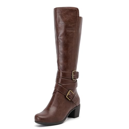 Women's Knee High Boots with Chunky Heel, Pointed Toe, Comfortable and Fashionable for Fall and Winter Wear for Women.2